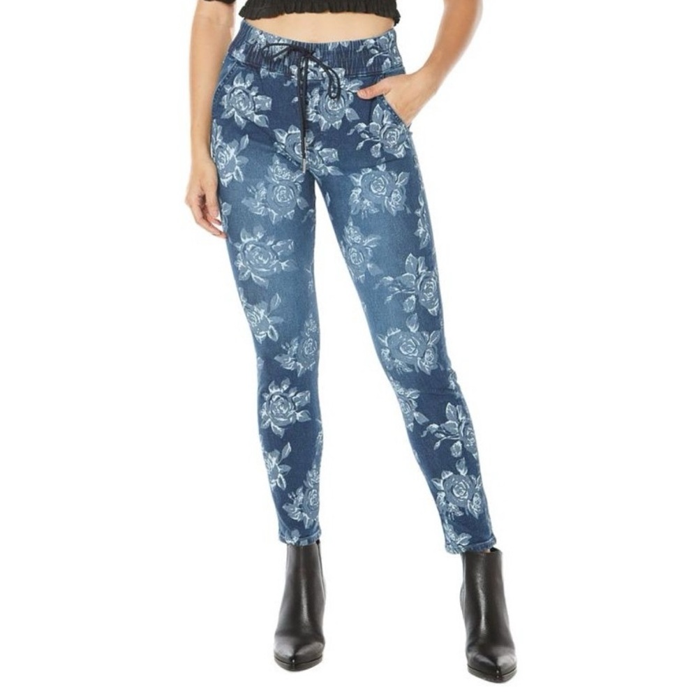 Juicy Couture Blue Jeggings Acid Wash Skinny Fit